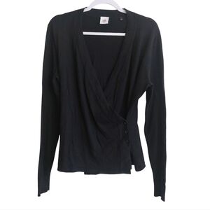 CAbi Black Wrap Cardigan- size M